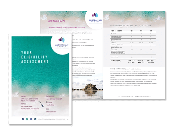 eligibility assessment visa pathway report